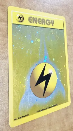 Lightning Energy WOTC League Promo Pokemon Card TCG Overlap Double SWIRL LP/NM - Image 4