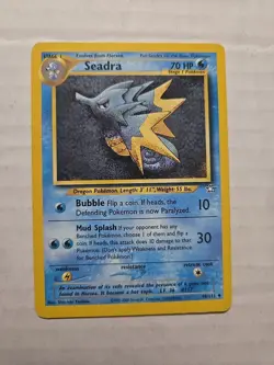Unlimited Pokemon SEADRA Card NEO GENESIS Set 48/111 UNCOMMON - Image 1