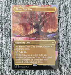 Three Tree City (Borderless) (0339) Bloomburrow Card Magic The Gathering - Image 1