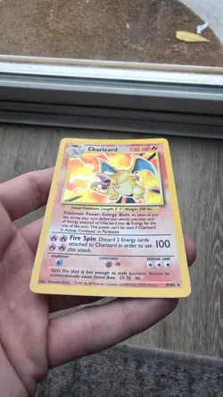 Pokemon TCG Charizard Base Set Holo Unlimited Rare Card 4/102 Clean card! - Image 2