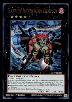 Yu-Gi-Oh! Battlin’ Boxer King Dempsey LD10-EN036 1st Edition Ultra Rare NM Card - Image 1