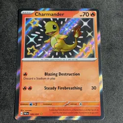 Pokemon TCG Baby Shiny Charmander Paldean Fates Card 109/091 - Image 1