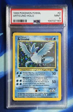 PSA 9 Articuno 2 Holo 1999 Fossil Unlimited Rare Card Pokemon TCG Near Mint M - Image 1