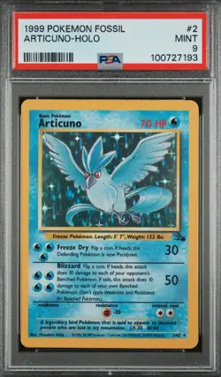 PSA 9 Articuno 2 Holo 1999 Fossil Unlimited Rare Card Pokemon TCG Near Mint M - Image 3