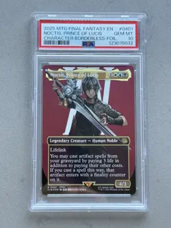 ~ PSA 10 ~ NOCTIS, PRINCE OF LUCIS #401 Borderless Foil - MTG Final Fantasy FIN - Image 1