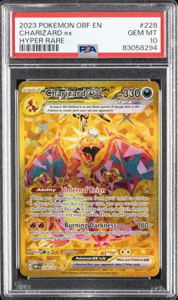 2023 POKEMON OBF EN-OBSIDIAN FLAMES HYPER RARE #228 CHARIZARD EX PSA 10 - Image 1