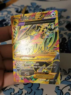 2015 Pokemon XY Ancient Origins M Mega Rayquaza EX 98/98 Full Art Holo Rare LP-M - Image 2
