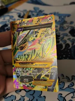 2015 Pokemon XY Ancient Origins M Mega Rayquaza EX 98/98 Full Art Holo Rare LP-M - Image 3