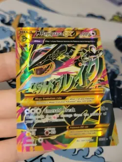 2015 Pokemon XY Ancient Origins M Mega Rayquaza EX 98/98 Full Art Holo Rare LP-M - Image 4