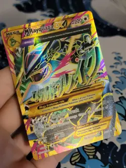 2015 Pokemon XY Ancient Origins M Mega Rayquaza EX 98/98 Full Art Holo Rare LP-M - Image 5