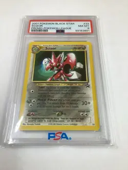 2001 POKEMON PROMO BLACK STAR POKEMON LEAGUE #33 SCIZOR PSA 8 NM-MT - Image 1