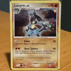 Lucario 6/130 Diamond and Pearl Holo Rare Swirl NM+ Pokemon TCG - Image 1