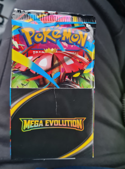 Pokemon TCG Mega Evolution Half Booster Box Damage NO SEAL (18 packs) Brand New - Image 1