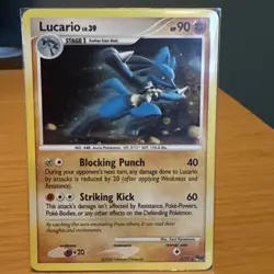 Lucario 2/17 POP Series 8 Holo Rare SWIRL NM Pokemon TCG - Image 1
