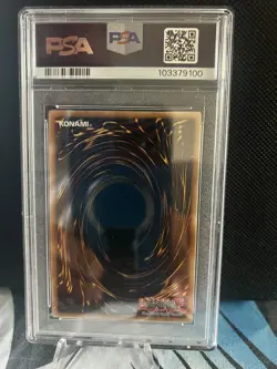 2017 Yugioh Dark Magician the Dragon Knight LEDD-ENA00 Ultra Rare 1st Ed PSA 7 - Image 2