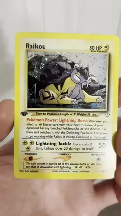 Raikou 13/64 - 1st Edition Holo Rare - Neo Revelation Set - Pokemon TCG Card - Image 2