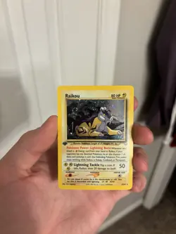 Raikou 13/64 - 1st Edition Holo Rare - Neo Revelation Set - Pokemon TCG Card - Image 3