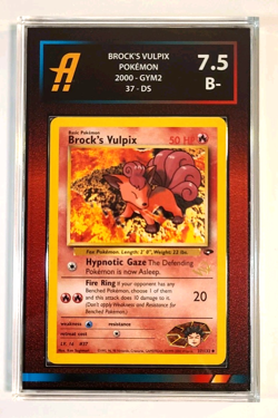 Pokemon Card Brock_s Vulpix Wizard_s Stamped Gym Challenge Graded Ambr 7.5 Red - Image 1