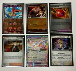 Pokemon Lot Of 6 Cards (Pokeball Victini, Ursaluna Masterball, Sylveon Ex Stamp) - Image 1