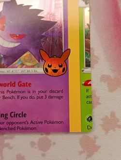 Pokemon Card - Error Miscut NFC Gengar Trick or Trade 066/196 Holo Rare - Image 4