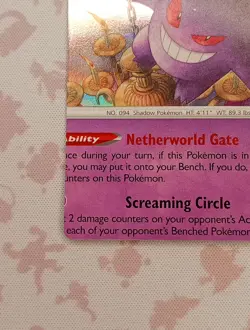 Pokemon Card - Error Miscut NFC Gengar Trick or Trade 066/196 Holo Rare - Image 5