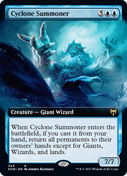 Cyclone Summoner (Extended Art) Kaldheim HEAVILY PLD CARD ABUGames - Image 1