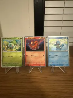 Pokemon 151 Poster Collection Promo card set: Bulbasaur Charmander Squirtle - Image 1