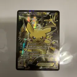 Pokemon Pikachu EX XY124 Full Art Holo Black Star Promo Card 2016 - Image 1