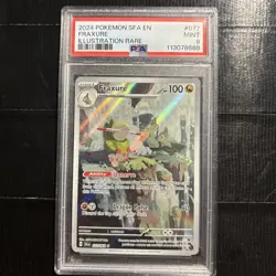 2024 Pokemon SFA EN Fraxure Illustration Rare Mint 9 PSA Graded Card - Image 1