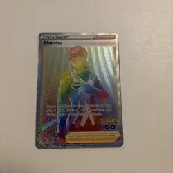Blanche 082/078 Pokemon GO Rainbow Hyper Rare Full Art Trading Card Near Mint - Image 1