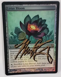 MTG Lotus Bloom Time Spiral Foil SHADOW SIGNED BY ARTIST - Image 1