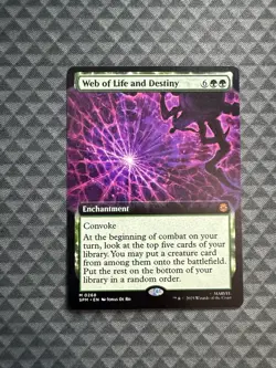 MTG Web of Life and Destiny #0268 Extended Art Mythic Marvel’s Spider-Man (SPM) - Image 1