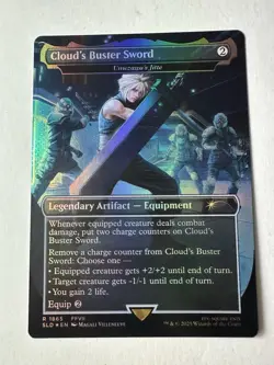 Cloud's Buster Sword - Umezawa's Jitte (Rainbow Foil) Secret Lair Drop Foil MTG - Image 1
