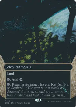 MTG Swarmyard (0042) (Borderless) Foil NM Edge of Eternities: Stellar Sights Mag - Image 1