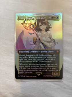 MTG Yuna, Grand Summoner (Borderless) (Foil) M 0208 FFX Final Fantasy - Image 1