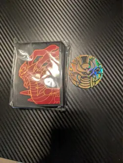 Lost Origin Pokemon CENTER ETB Giratina Card Sleeves & COIN - Sealed - Image 1