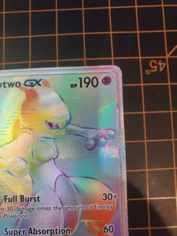 Mewtwo GX 76/73 Shining Legends Ultra Rare Pokemon TCG NM With Hard Case - Image 3