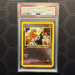 Pokemon TCG Entei Black Star Promos Holo PSA 10 Pokemon Movie Promo - Image 1