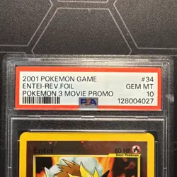 Pokemon TCG Entei Black Star Promos Holo PSA 10 Pokemon Movie Promo - Image 3