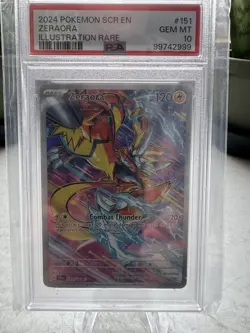 2024 POKEMON SCR EN-STELLAR CROWN #151 ZERAORA ILLUSTRATION RARE PSA 10 - Image 1