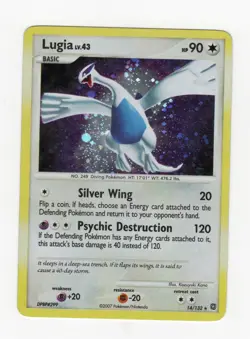2007 Pokemon TCG: 2007 Secret Wonders Lugia 14/132 Holo Rare LP (See Desc) - Image 1