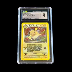 Pokemon Slab Dark Raichu Team Rocket Holo 83/82 CGC 9 Mint 2000 - Image 1