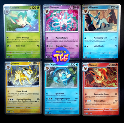Pokemon TCG Prismatic Evolution Promo Set of Six Eeveelution Holos Near Mint - Image 1
