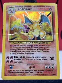 Charizard 4/102 Base Set Holo Rare Vintage 1999 WOTC Pokemon TCG HP - Image 3