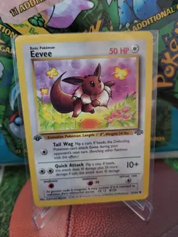 1999 Pokemon Jungle 1st Edition Vaporeon PSA 5 HOLO and PSA 7/Eevee lot - Image 4