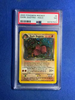 2000 Pokemon Rocket Dark Dugtrio-Holo PSA 7 - Image 1