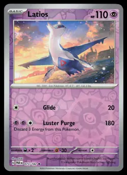 Latios 073/182 Reverse Holo Rare Pokemon Paradox Rift NM - Image 1