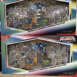 Pokemon Lucario Ex Tyranitar Ex Prismatic Evolutions Sam's Club Premium 2 boxes - Image 3