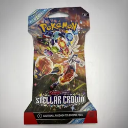 Pokemon Sleeved One Booster Pack Scarlet & Violet Stellar Crown Factory Sealed - Image 1