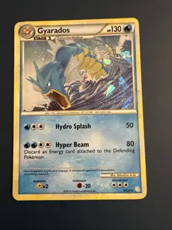 HeartGold And SoulSilver Gyarados Rare Cracked Ice Holographic Pokemon Card - Image 2